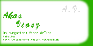 akos viosz business card